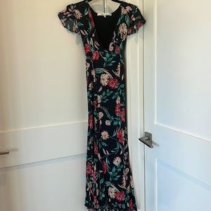 Lovers & Friends Black Floral dress. Size XS. Worn once.